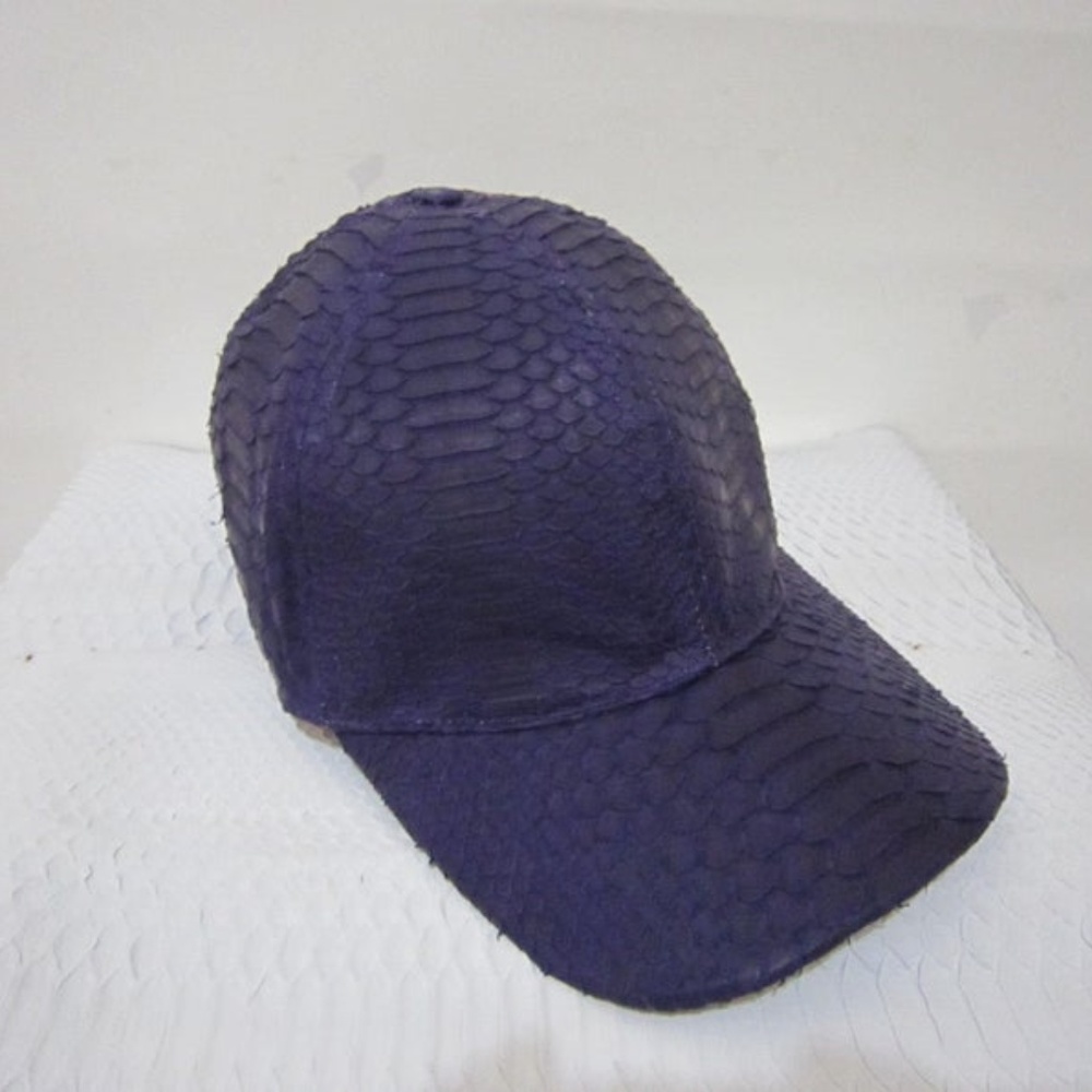 Python Cap  (genuine leather Snake Skin) Purple